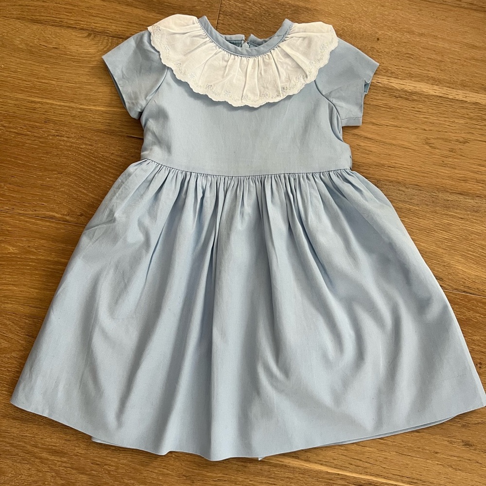Susan Lively special occasion dress. Blue curdoury size 3t.